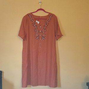 NWT Linen dress size xxl burnt orange